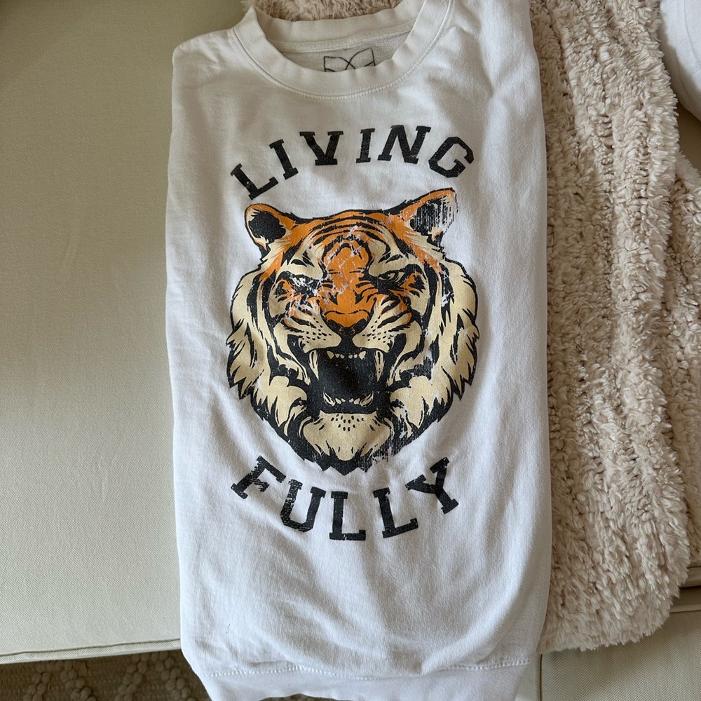 Mallory Ervin Living Fully—Tiger Graphic Sweatshirt